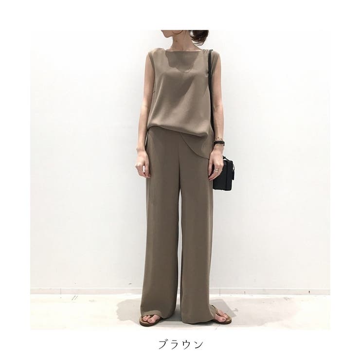シンプルなデザインがセットアップ ノースリーブ ワイドパンツ | maison de LATIR | 詳細画像26 