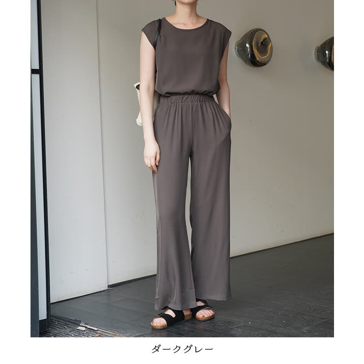 シンプルなデザインがセットアップ ノースリーブ ワイドパンツ | maison de LATIR | 詳細画像28 