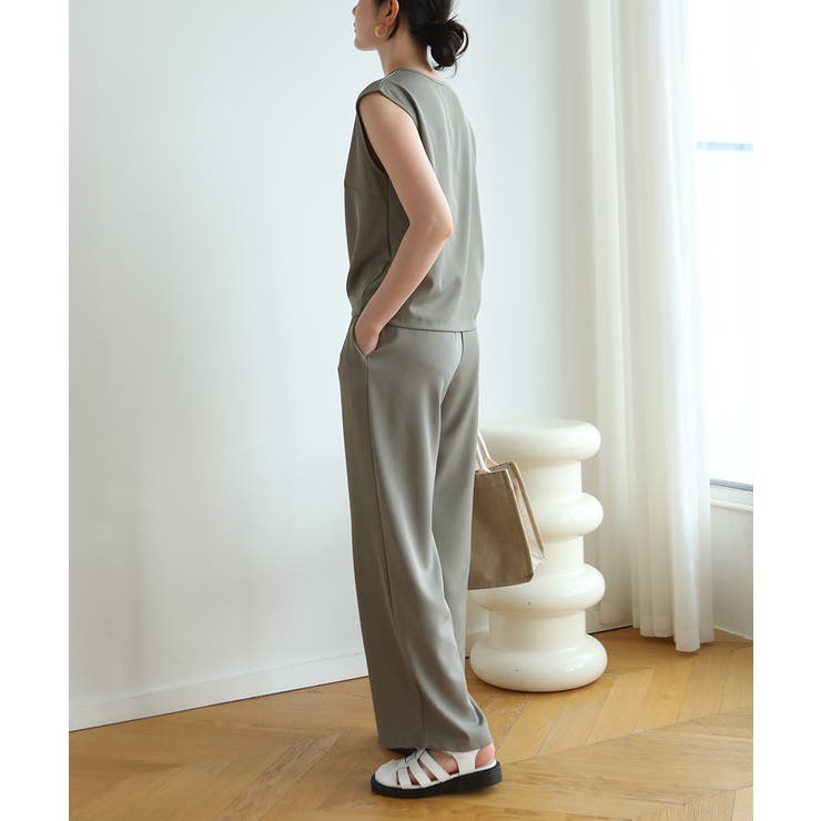 シンプルなデザインがセットアップ ノースリーブ ワイドパンツ | maison de LATIR | 詳細画像14 