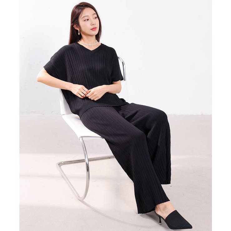 ボタニカル プリント サマー 上下セット 大きいサイズ 韓国 A セール50％OFF】ボタニカルフラワーチュニック×カラーブルマー