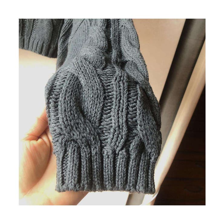 レディなシルエットを楽しむケーブルニット&リブ編みスカートセットアップ ニットプ… | maison de LATIR | 詳細画像10 