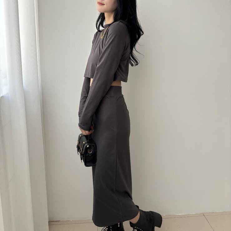 【上下セット】ヘルシーな肌見せでカジュアルな着こなしトップス&ロングスカート カ… | maison de LATIR | 詳細画像7 