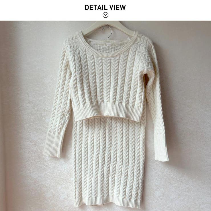 ほどよいフィット感で綺麗なライン魅せエレガントショート丈ニットトップス&ミディア… | maison de LATIR | 詳細画像8 