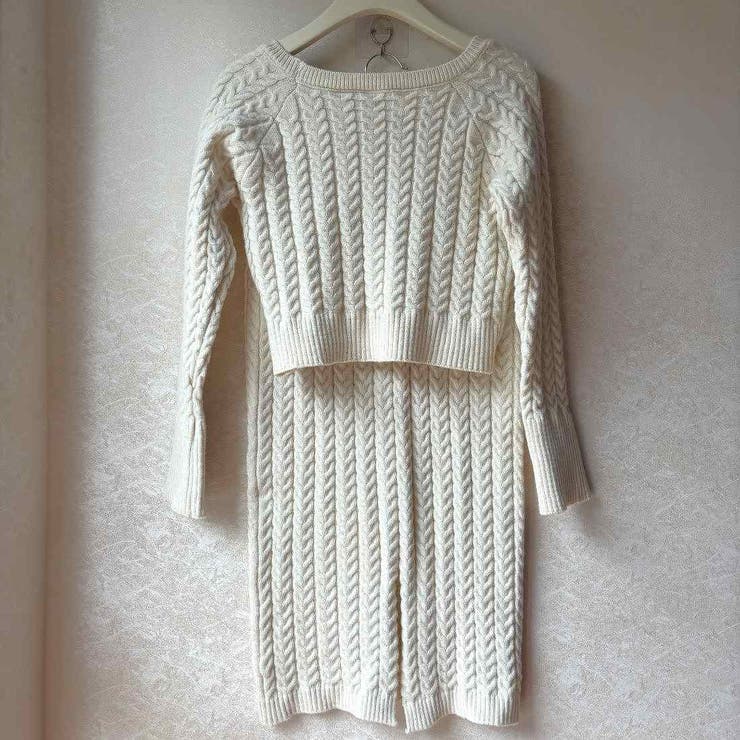 ほどよいフィット感で綺麗なライン魅せエレガントショート丈ニットトップス&ミディア… | maison de LATIR | 詳細画像9 