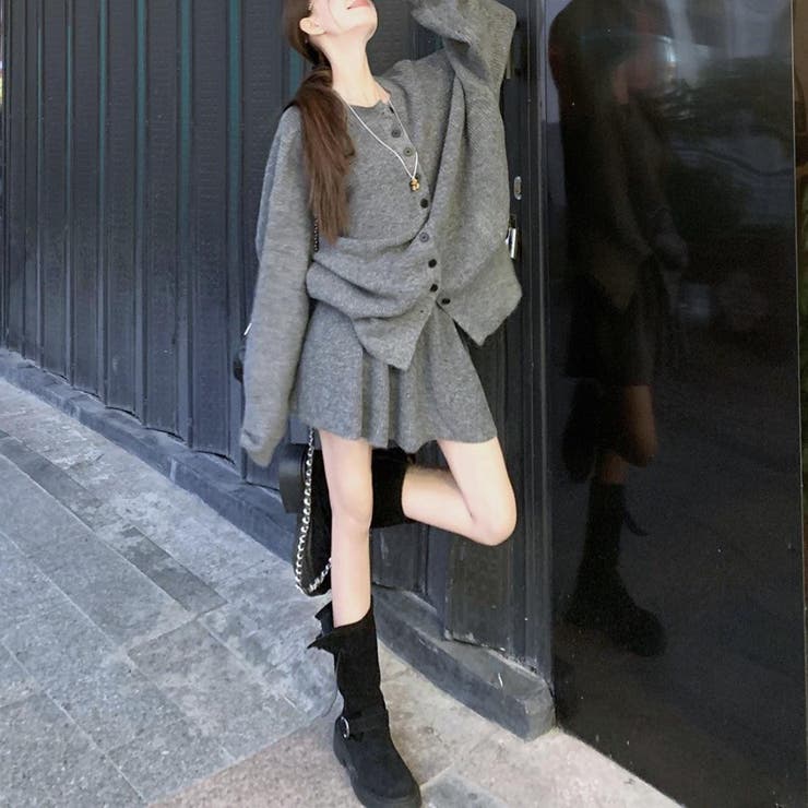 ゆるっと可愛い、冬ニットセット 万能 セットアップ | maison de LATIR | 詳細画像7 