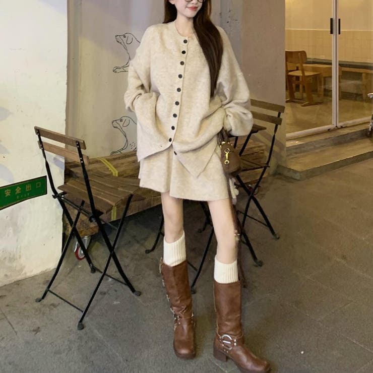 ゆるっと可愛い、冬ニットセット 万能 セットアップ | maison de LATIR | 詳細画像13 