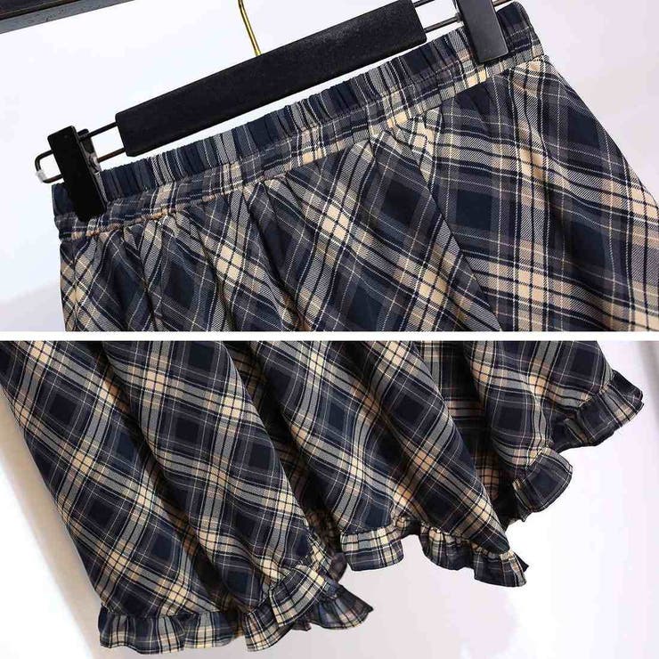 一枚で完成アシメトップス&チェック柄ロングドレープスカート アンサンブル オフィス | maison de LATIR | 詳細画像18 