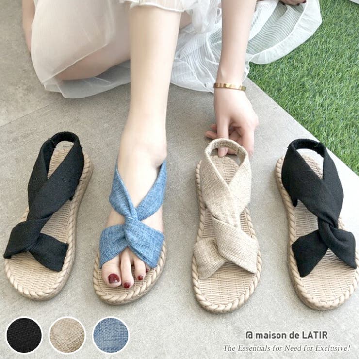 綿麻 ベルトサンダル ストラップサンダル 品番 Msdl Maison De Latir メゾンドラティール のレディースファッション通販 Shoplist ショップリスト