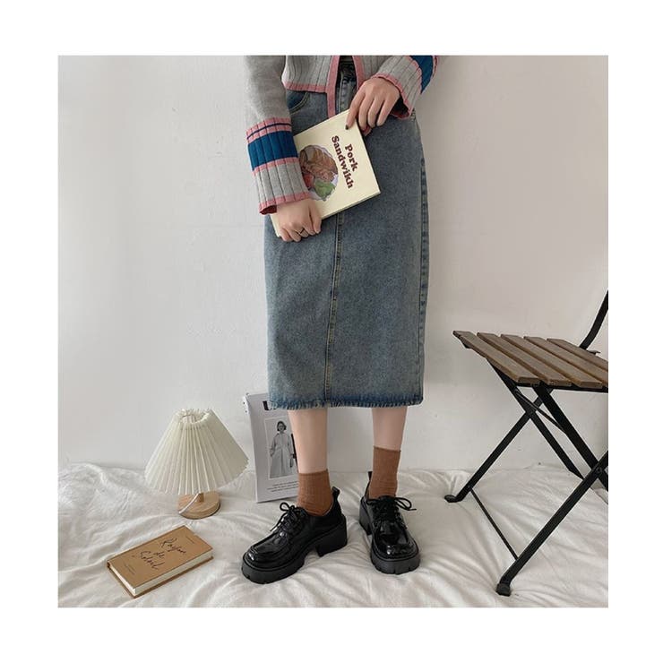 カジュアル可愛い厚底レースアップシューズ きれい目 カジュアル | maison de LATIR | 詳細画像6 