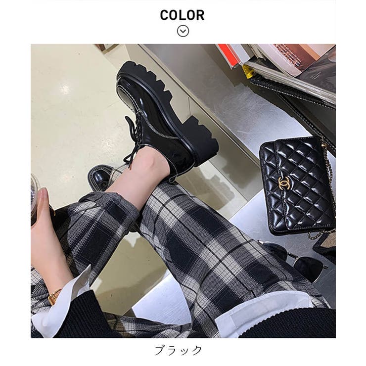 ころんとしたフォルムが可愛いマニッシュシューズ 厚底