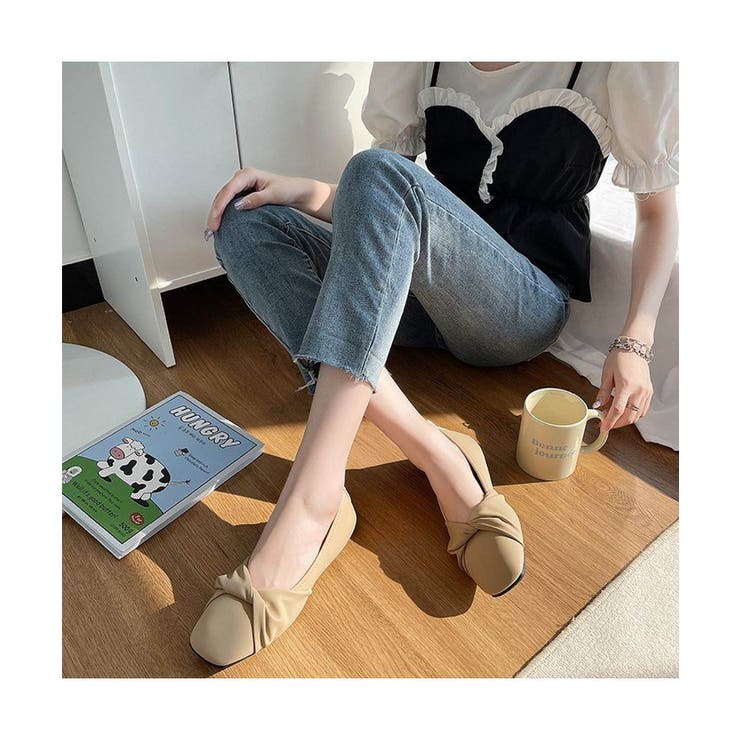 どんなコーデにも取り入れやすいツイストリボンデザインスリッポン 冬 フラット | maison de LATIR | 詳細画像3 