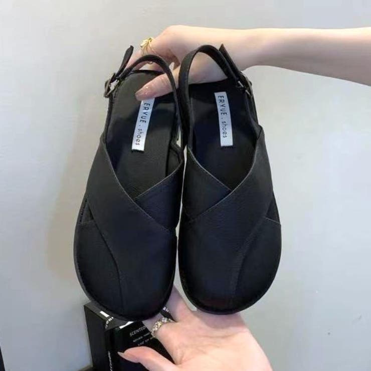 きちんと感がちょうどいいクロスパンプス 足元 フラット | maison de LATIR | 詳細画像11 