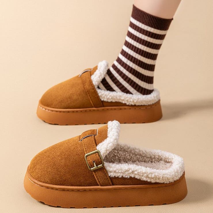 暖足元ふわもこムートンスリッポン シューズ ヒール4cm | maison de LATIR | 詳細画像7 