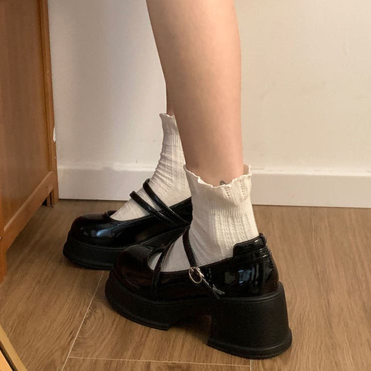 安定感とトレンドを楽しむ主役厚底ストラップシューズパンプス メリージェーン オフ… | maison de LATIR | 詳細画像3 