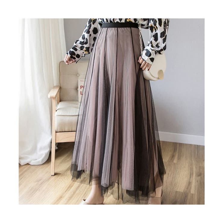 ふんわり可愛いチュールロングスカート メッシュスカート フレアスカート | maison de LATIR | 詳細画像9 