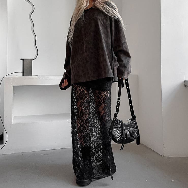 モード感漂うロング丈スカート レーススカート シアースカート | maison de LATIR | 詳細画像5 