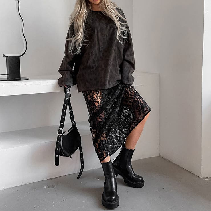 モード感漂うロング丈スカート レーススカート シアースカート | maison de LATIR | 詳細画像8 