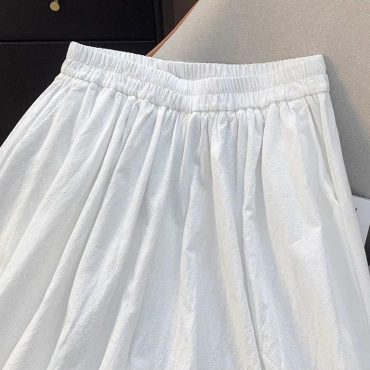 スカート見えするふんわりシルエットが魅力のティアードワイドパンツ。ガウチョ スカ… | maison de LATIR | 詳細画像8 