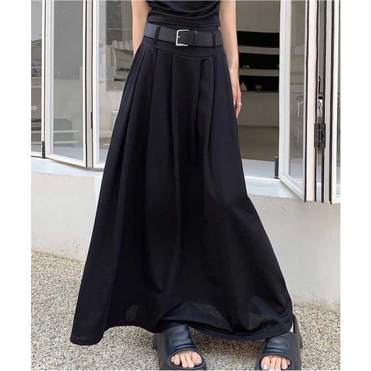 夏夏コーデに大活躍のAラインロングスカート ロング マキシスカート  