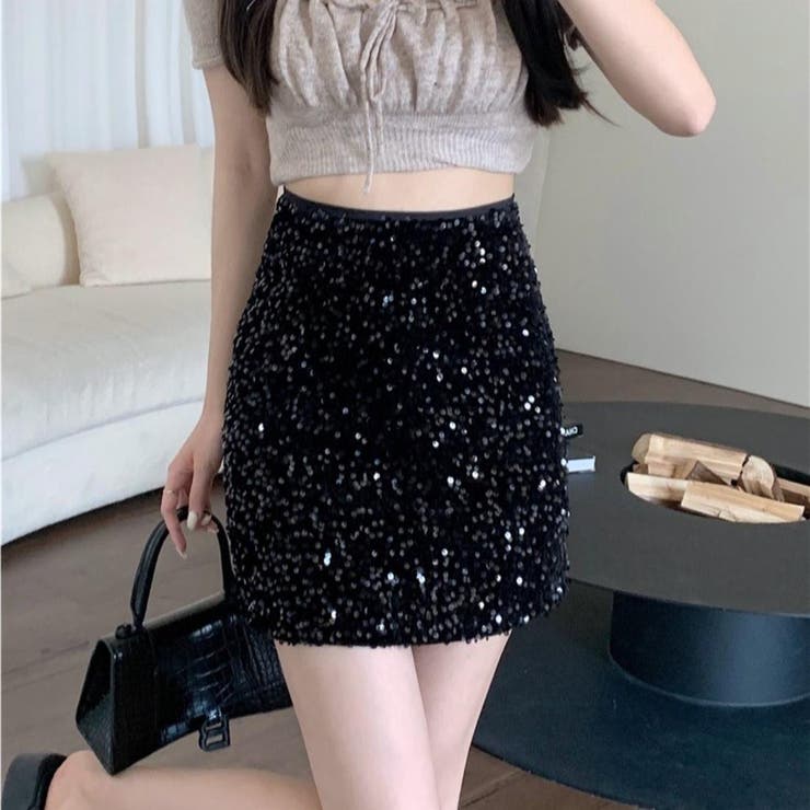☆DUAL VIEW☆新品4以上〜☆キラキラスパンコールスカート♡