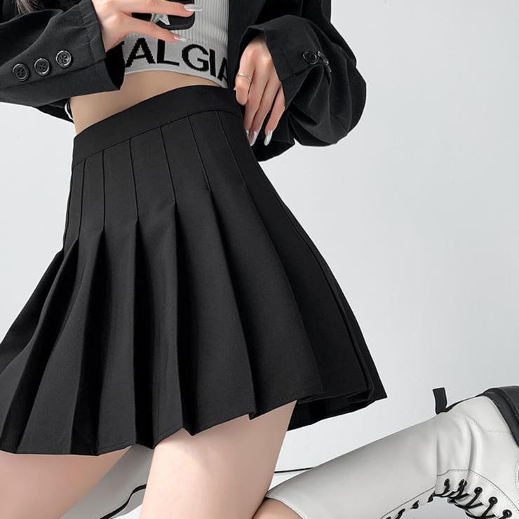 プリーツミニスカート ミニスカート ミニ丈[品番：MSDL0003006
