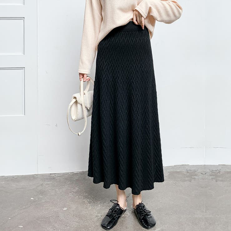 ハイウエストニットロングスカート スカート ロングスカート | maison de LATIR | 詳細画像6 