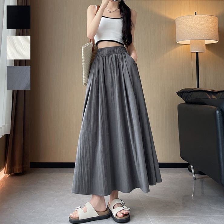 楽ちんな履き心地のマキシスカート ボトム 冬 | maison de LATIR | 詳細画像1 