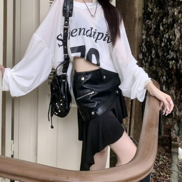 冬コーデを格上げ レザー異素材コンビネーションスカート ミニ | maison de LATIR | 詳細画像15 