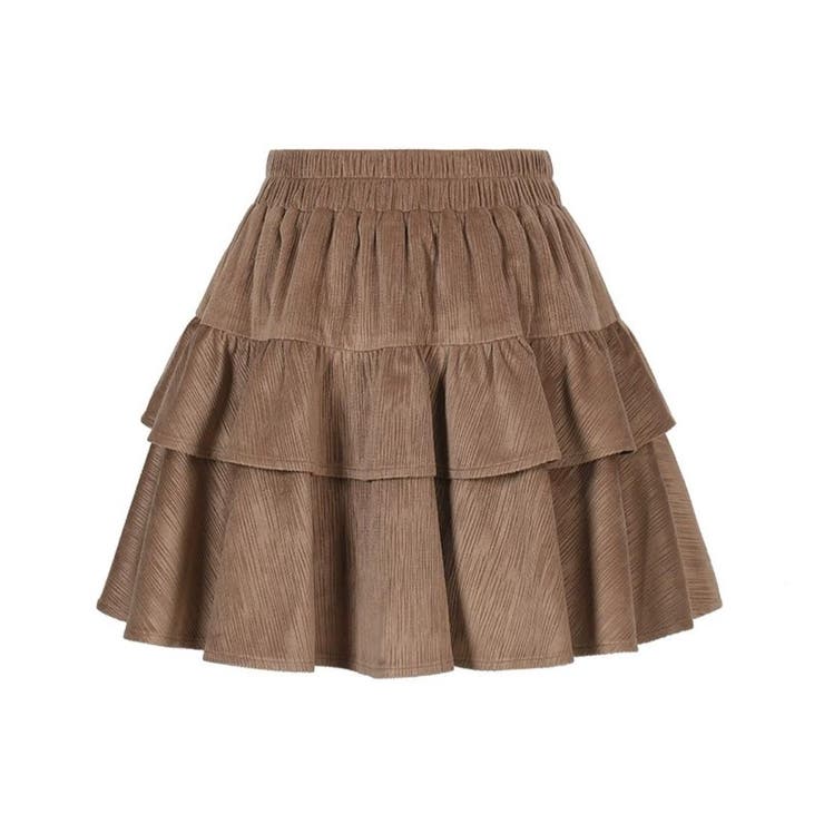 冬の毎日を彩る、大人可愛いコーデュロイティアードミニスカート フリルミニスカート | maison de LATIR | 詳細画像14 