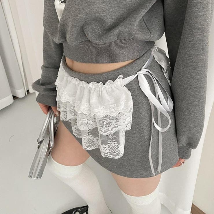 コーデにひとさじプラスレースラップスカート ラップスカート レーススカート | maison de LATIR | 詳細画像7 