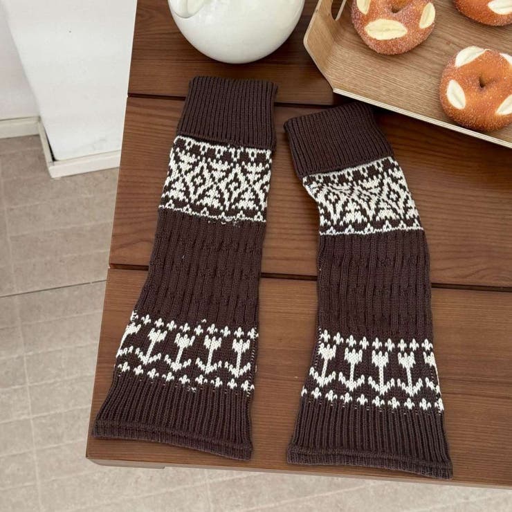 ほっこりあったかノルティック柄ニットレッグウォーマー ルーズソックス | maison de LATIR | 詳細画像10 
