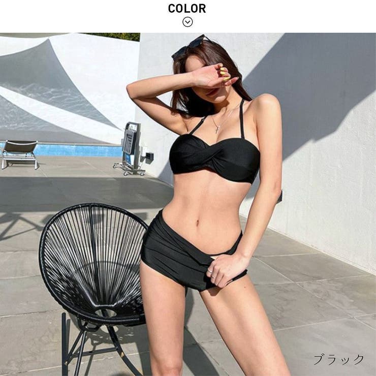 大人っぽいお姉さんになれるヘルシー水着 水着3点セット ビキニ[品番 大人っぽいお姉さんになれるヘルシー水着 水着3点セット ビキニ[品番