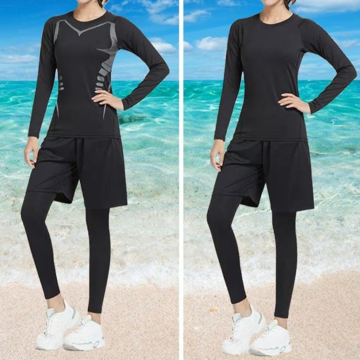 肌を守る長袖ラッシュガード 水着 長袖[品番：MSDL0002961]｜maison de