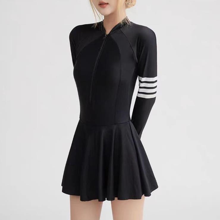 日焼け対策もできるワンピースラッシュガード水着 長袖 水着 | maison de LATIR | 詳細画像2 