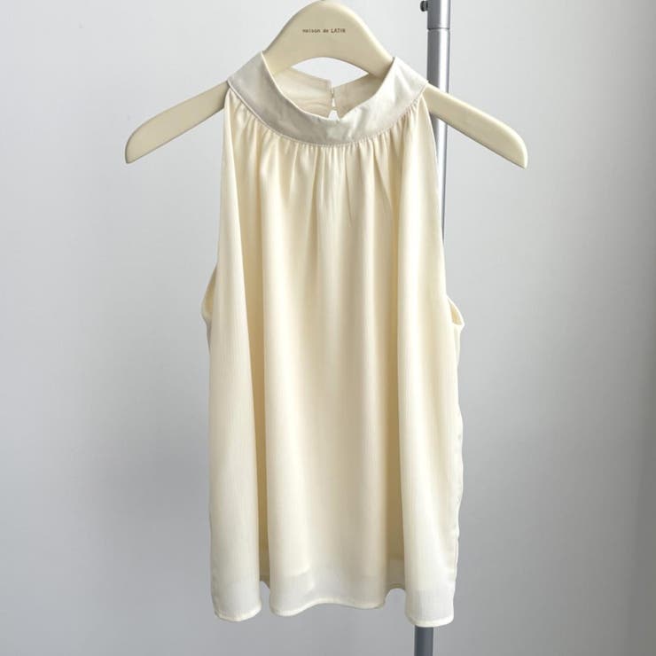 軽やかな着心地のホルターネックブラウス オフィス トップス | maison de LATIR | 詳細画像10 