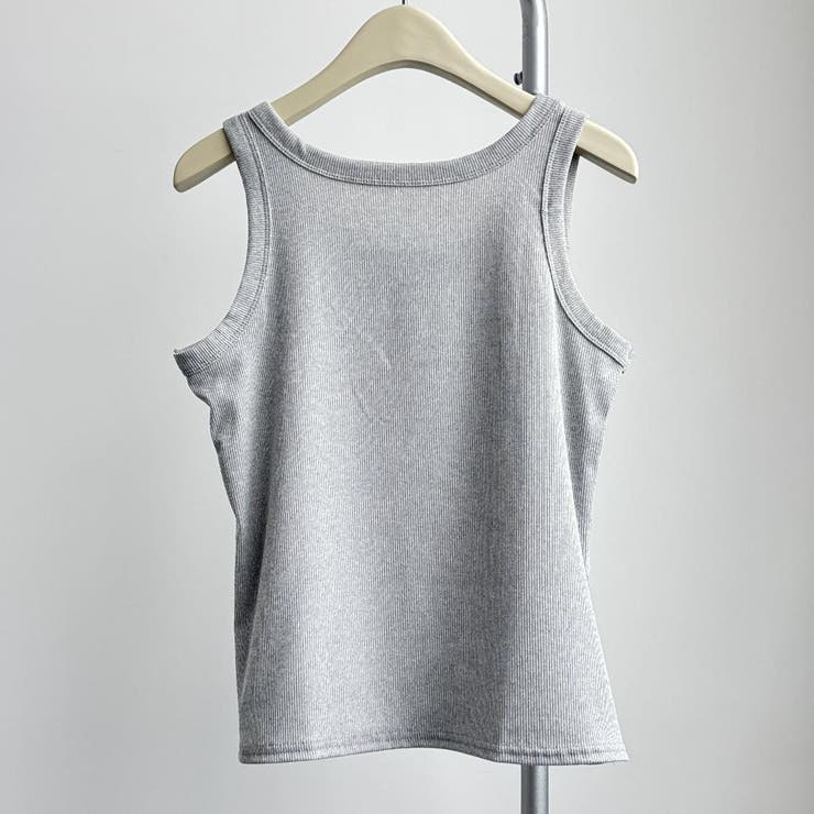 幅広いコーデに大活躍のストレッチタンクトップ ノースリーブ アメリカンスリーブ | maison de LATIR | 詳細画像8 