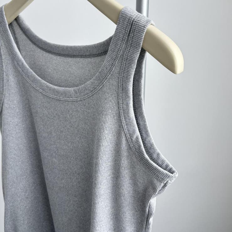 幅広いコーデに大活躍のストレッチタンクトップ ノースリーブ アメリカンスリーブ | maison de LATIR | 詳細画像10 