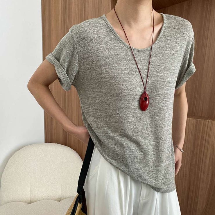 大人デイリースタイルを引き立てる半袖Tシャツ ラウンドネック ロング丈 | maison de LATIR | 詳細画像8 