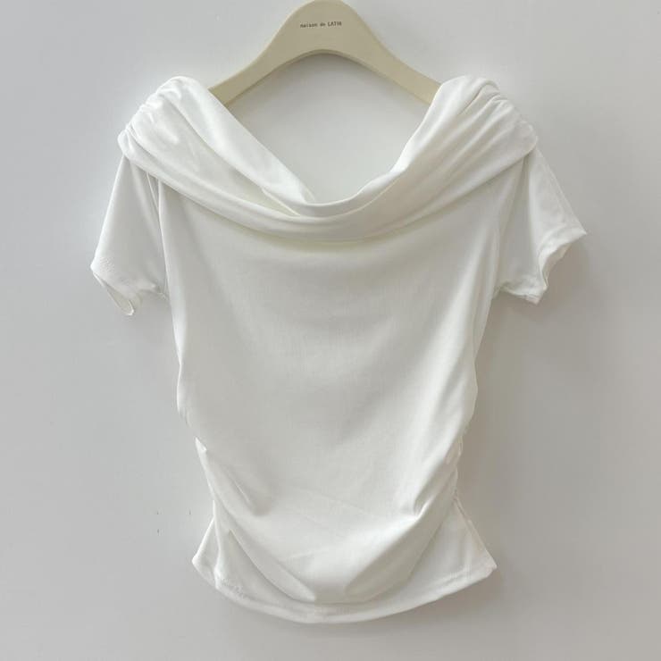 ドレーブで魅せるセクシーなオフショルダ半袖トップス プルオーバー ミニ丈 | maison de LATIR | 詳細画像10 