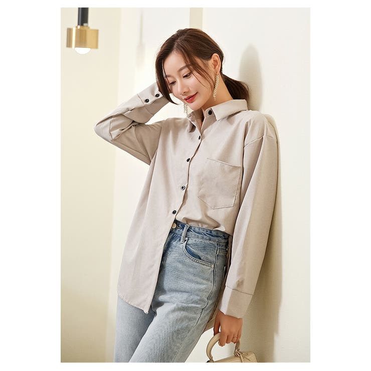 レディーストップス 前開き シャツ[品番：MSDL0002072]｜maison