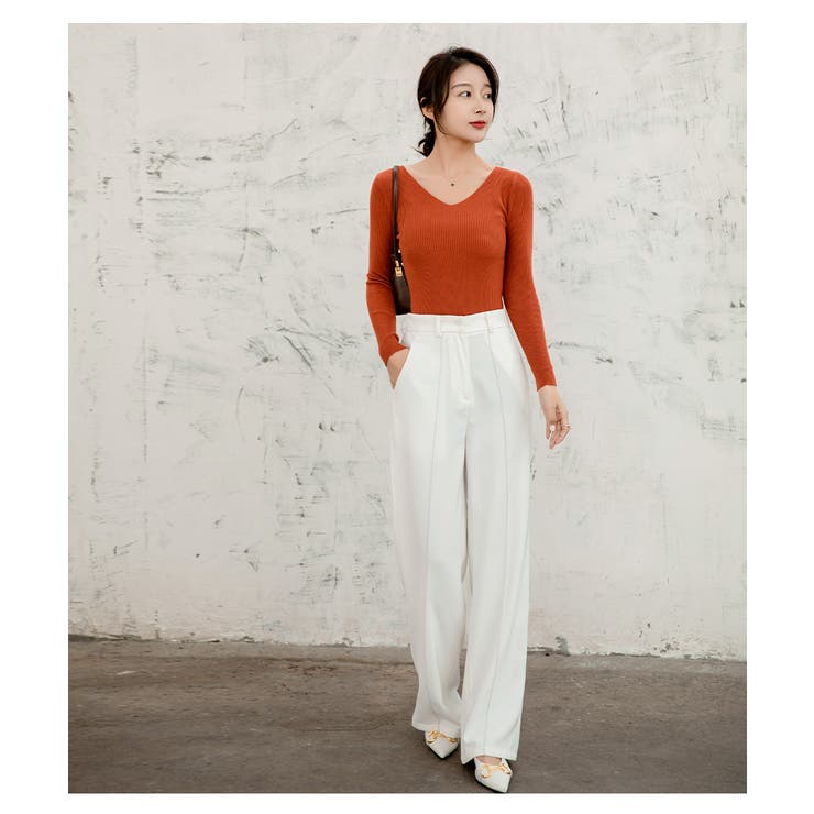 Vネック ニット Vネック[品番：MSDL0001256]｜maison de LATIR
