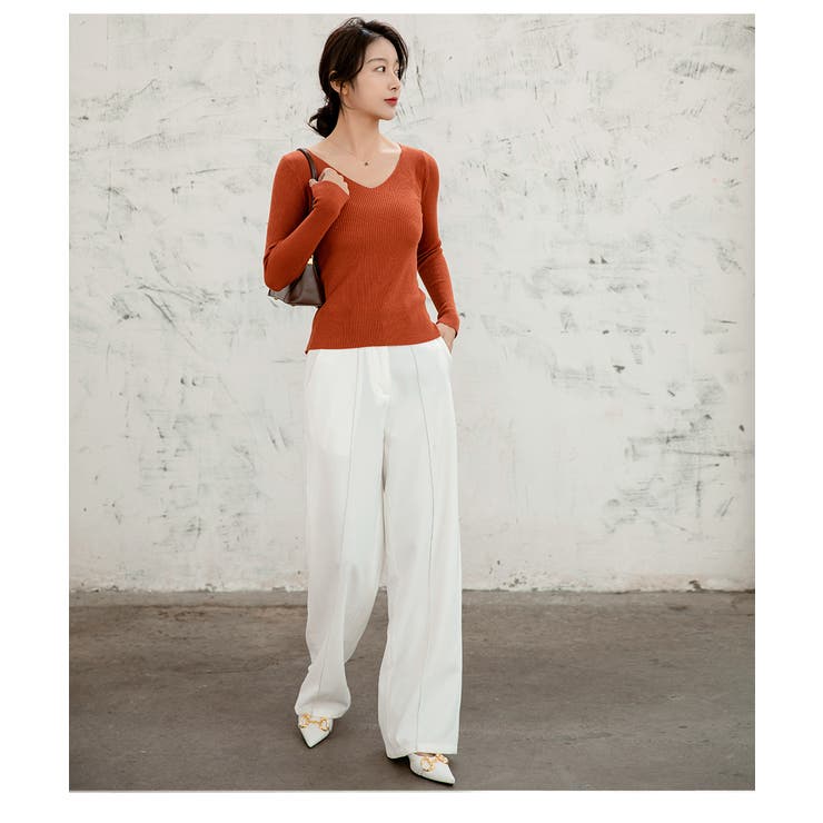 Vネック ニット Vネック[品番：MSDL0001256]｜maison de LATIR