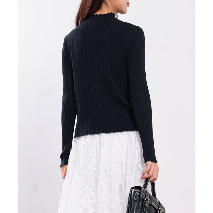 10カラー。大人かわいいハイネックリブニット。コーディネートのアクセントにも、１… | maison de LATIR | 詳細画像37 