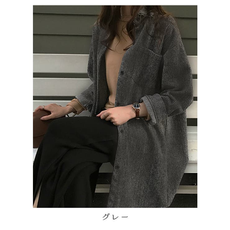 トップスコーデュロイシャツ冬服夏韓国長袖トップス夏夏無地オーバーサイズミドル丈レトロジャケット