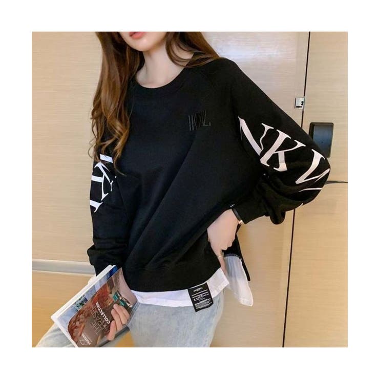 インパクトのあるロゴが印象的なスウェット ゆったり ラフ可愛い | maison de LATIR | 詳細画像2 