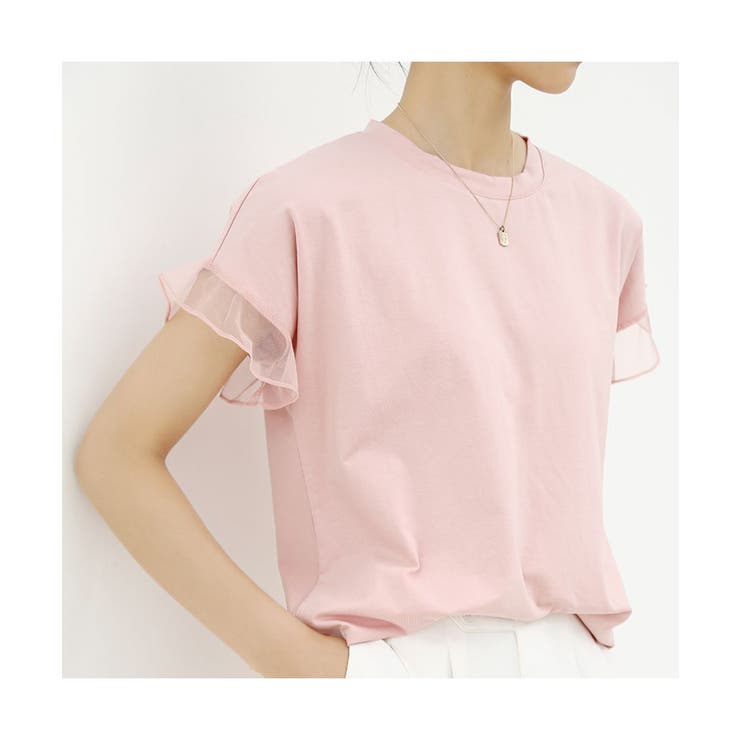 着回し力抜群なチュールフリル袖Tシャツ 半袖 シンプル | maison de LATIR | 詳細画像11 