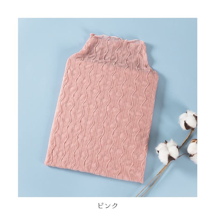 幅広い着こなしに活躍するシアーハイネックTシャツ レース インナー | maison de LATIR | 詳細画像16 