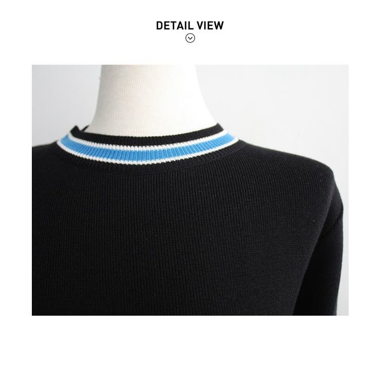 フレンチなデザインが可愛いリボンデザインリブ半袖トップス 半袖 ニット | maison de LATIR | 詳細画像12 