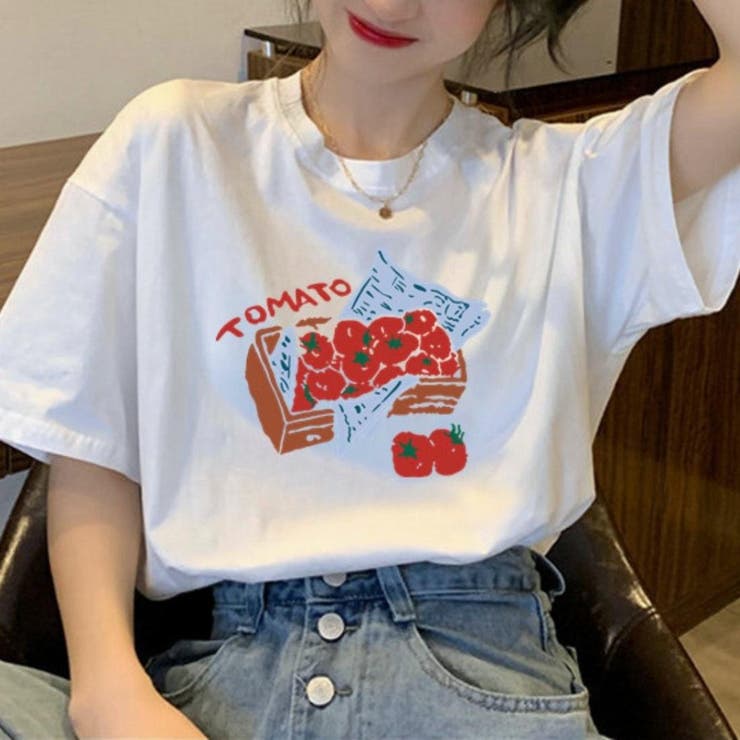 遊び心のあるトマトプリントで、コーデの主役に。プリントTシャツ グラフィックTシ… | maison de LATIR | 詳細画像9 
