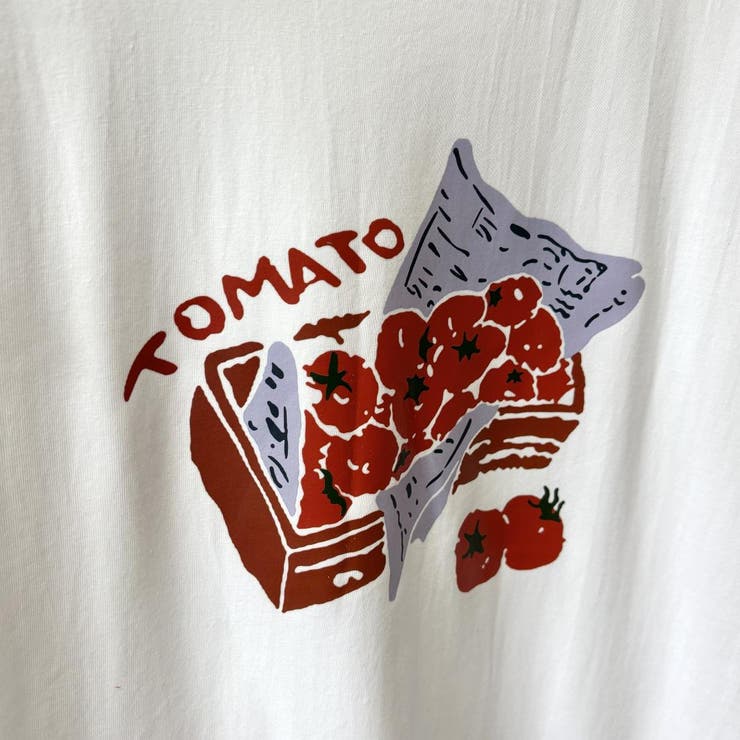 遊び心のあるトマトプリントで、コーデの主役に。プリントTシャツ グラフィックTシ… | maison de LATIR | 詳細画像13 